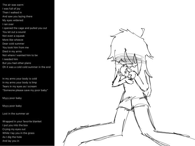 In my arms, your body is limp