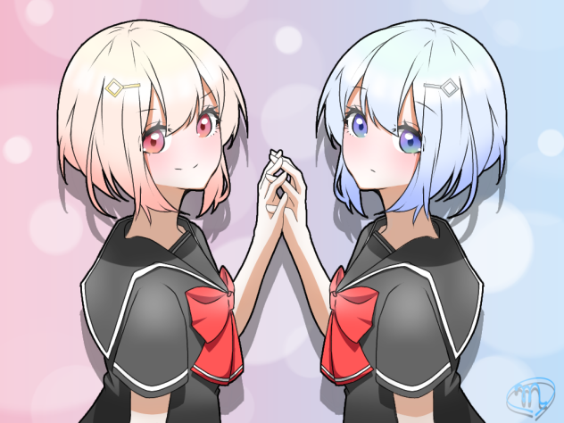 双子ちゃん塗り絵