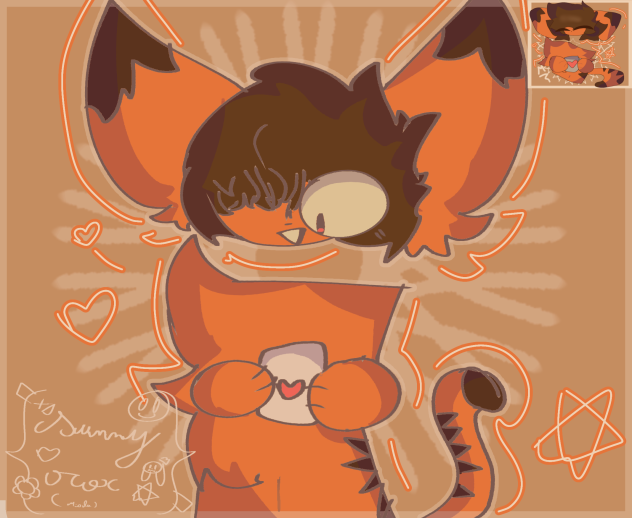 cute tiger drinking hot coffee! (Ramake)