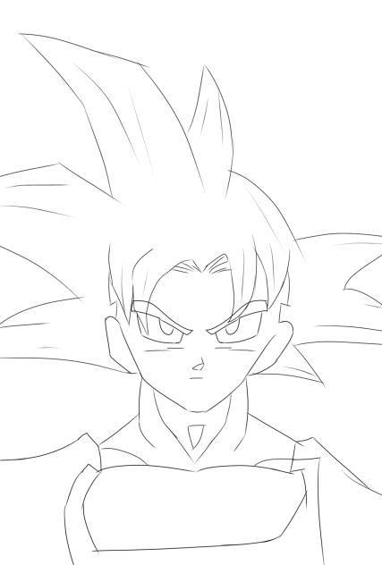 This is how I draw Goku on ibis paint x