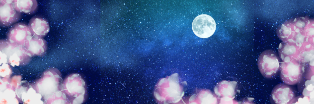 夜桜２、ヘッダー(Twitter)