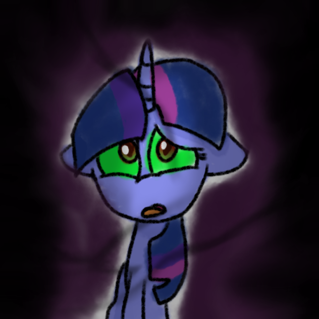 Twilight seeing her fear(crayon art)