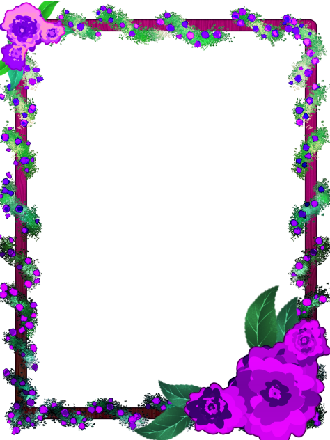 Floral frame (Purple)