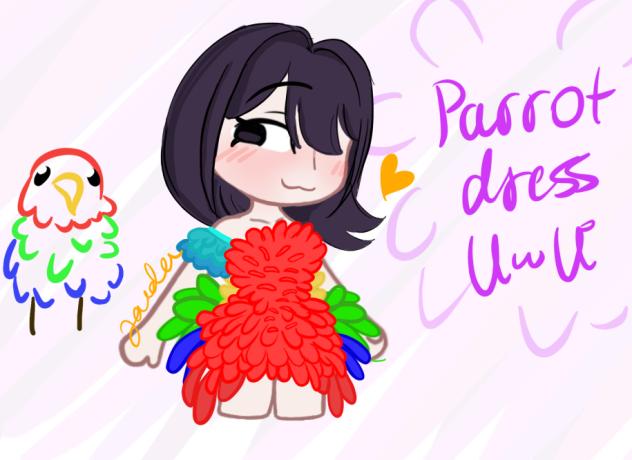 Parrot dress!!! - ibisPaint