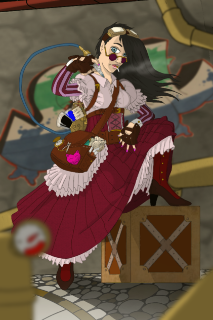 Steampunk Street Artist - ibisPaint