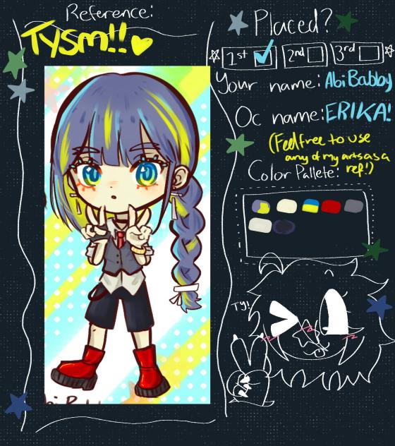 Prize sheet for Denise!