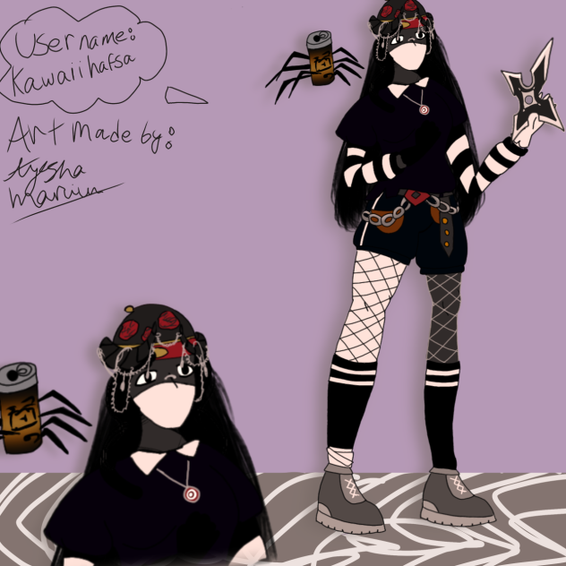 My sister’s Roblox character!