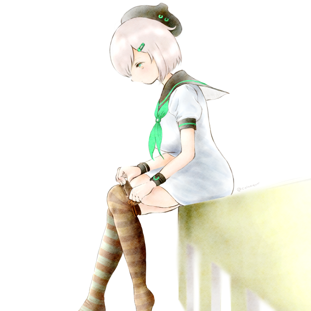 縞ニーソはいてる雛ちゃん。