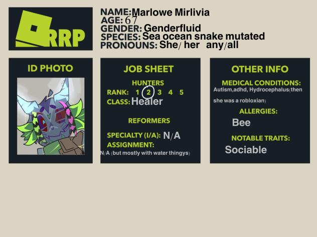 Marlowe Mirlivia RRP oc