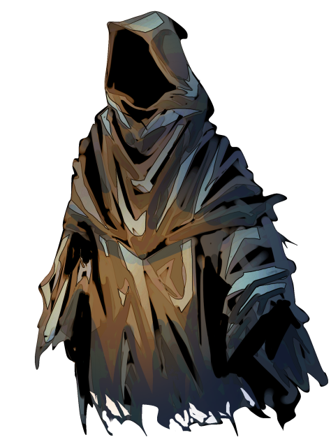 Worn-out hood cape