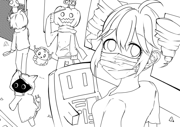 イワシがつちからはえてくるんだ_lineart