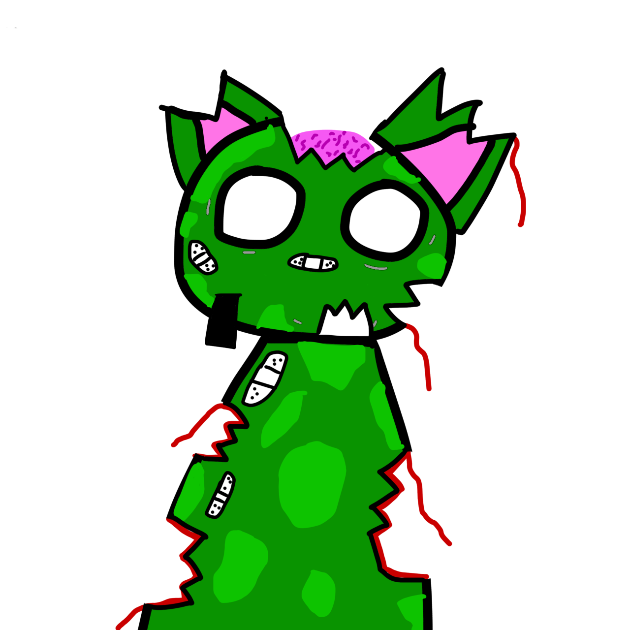 Zombie cat (not that zombie cat!) - ibisPaint