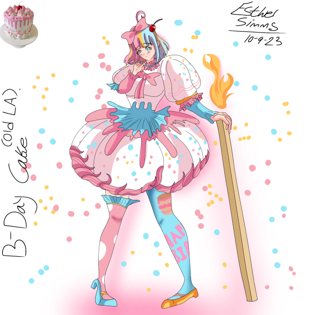 誕生日ケーキ [OLD LINEART]