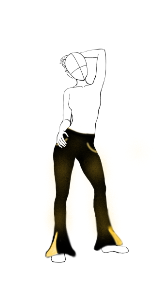 my fancy black and gold pants design