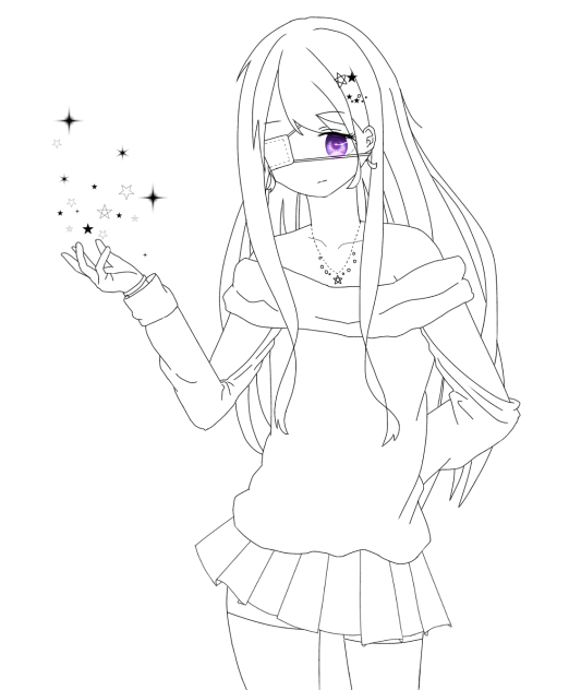 キラキラ 線画