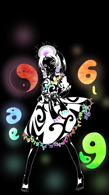 切り絵風魅須丸くん