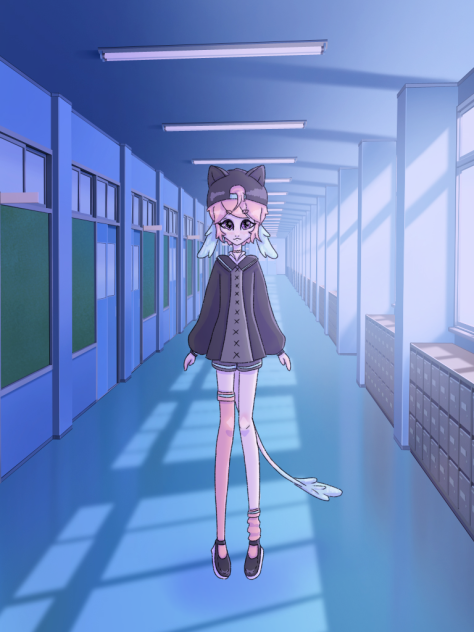 Person at school