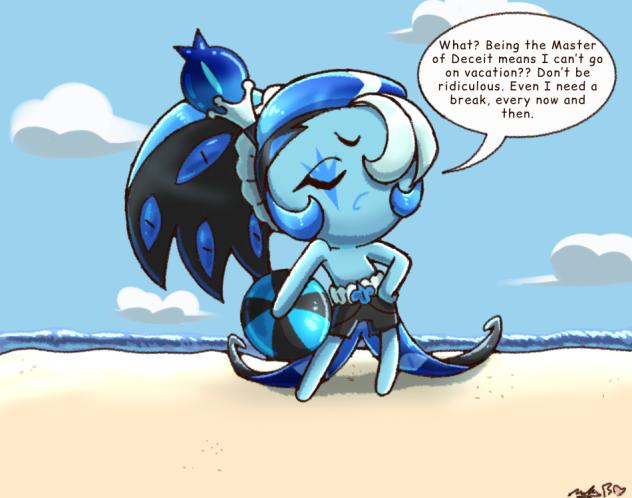 Shadow Milk at the Beach! 🌑🥛🏖️