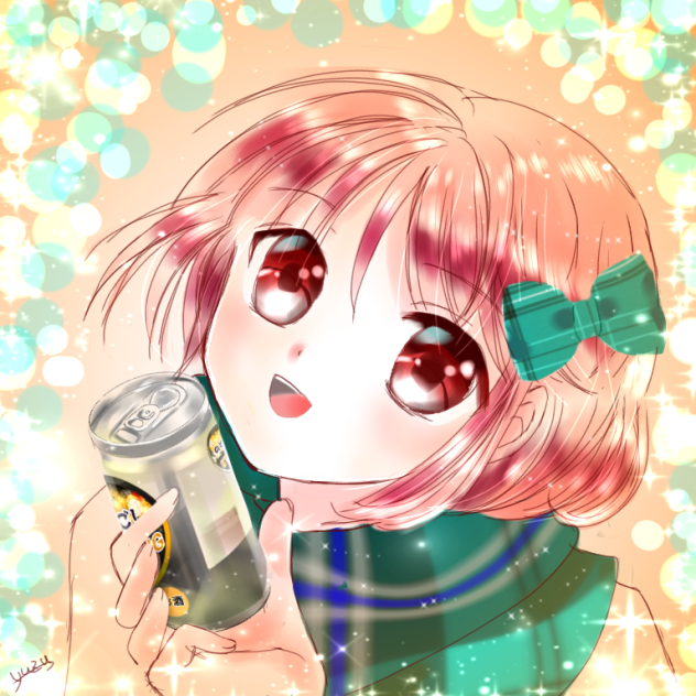 フリーアイコン、酒の好きな女の子