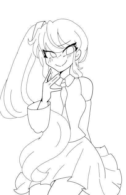 線画ミクちゃん