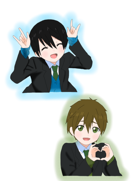 にこにこにー 七瀬遙 橘真琴 ※トレス