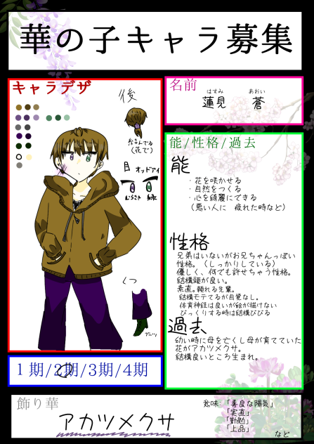 華の子キャラ募集ー