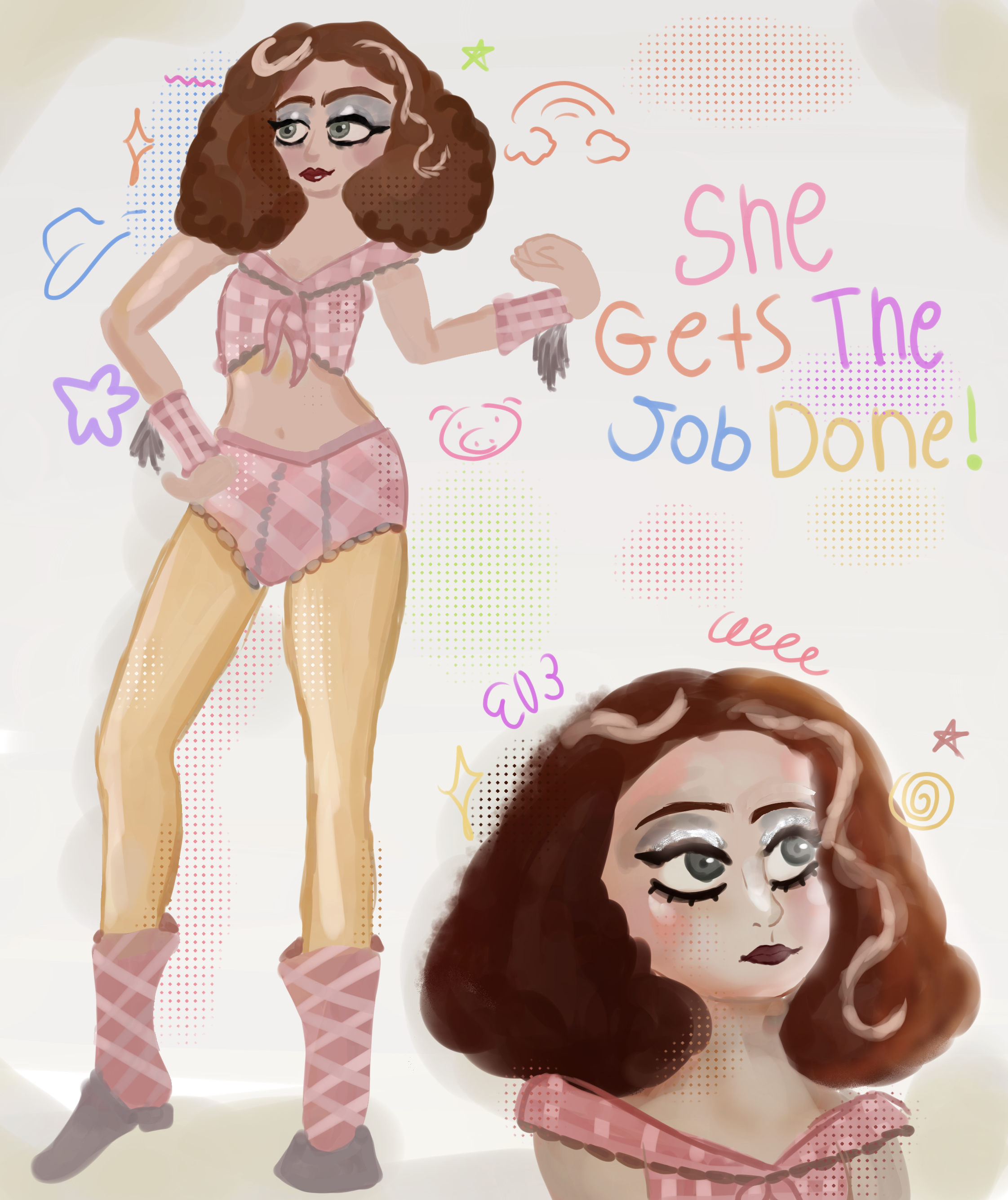 She gets the job done - ibisPaint