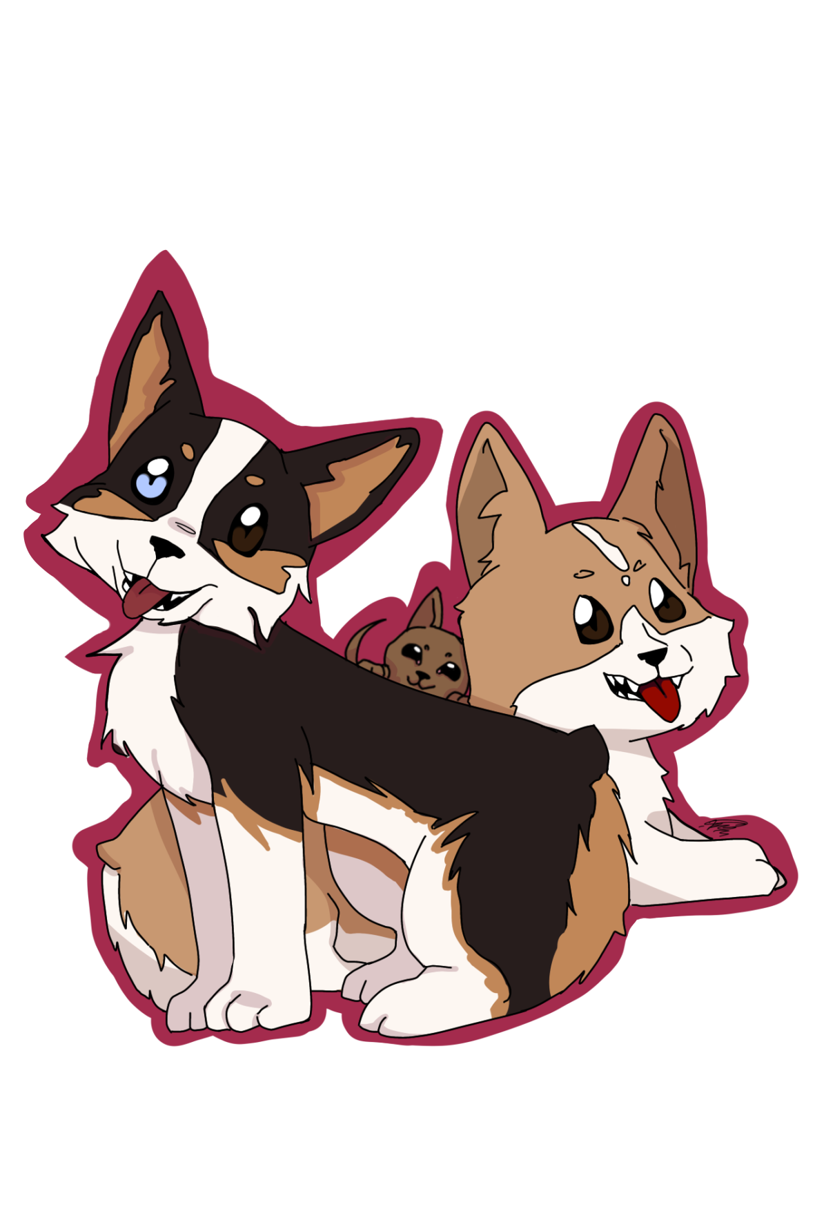 Drew my corgis - ibisPaint