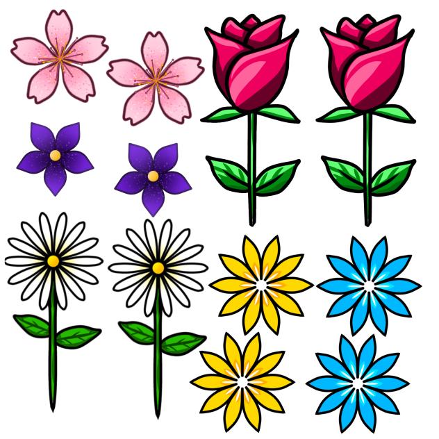 Flower stickers