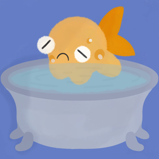 splish splash, Fihs is taking a bath