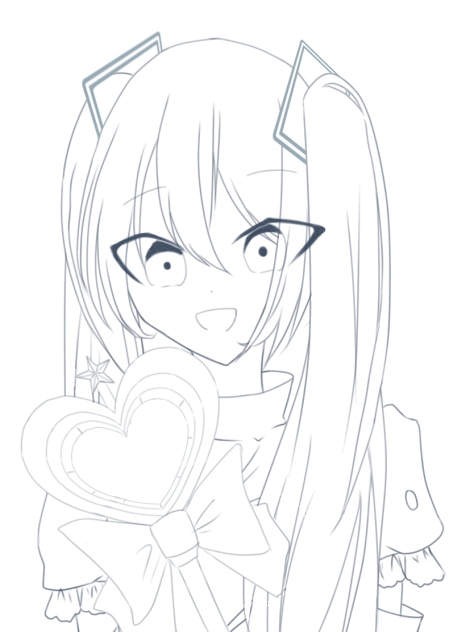 リリカコスミクの線画ー。