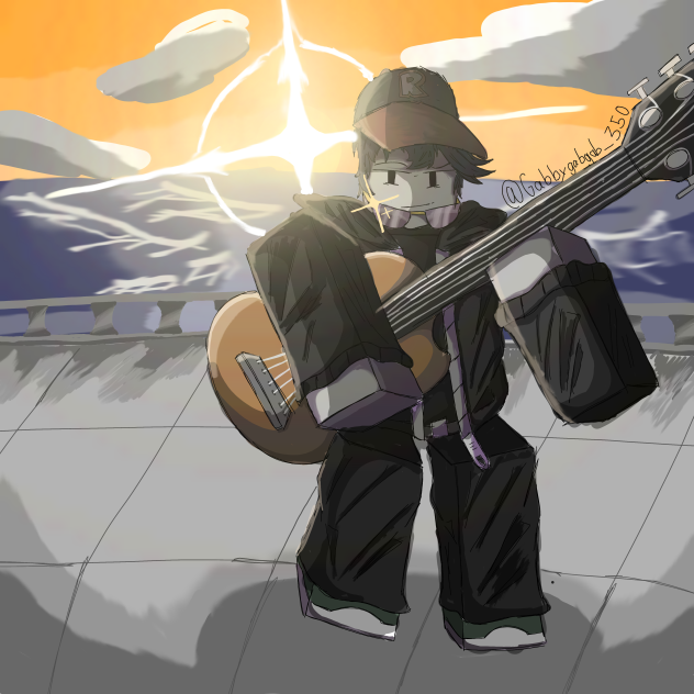 with playing guitar roblox