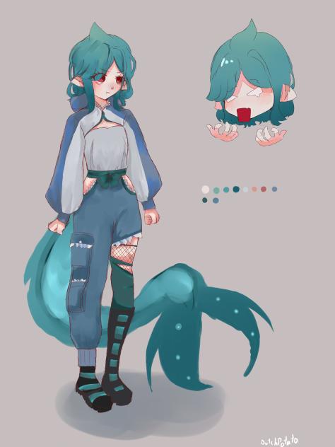 YAYAYA I FINALLY MADE A SHARK OC
