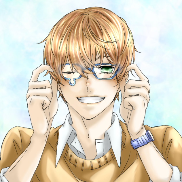 【線画】メガネ男子【拝借】