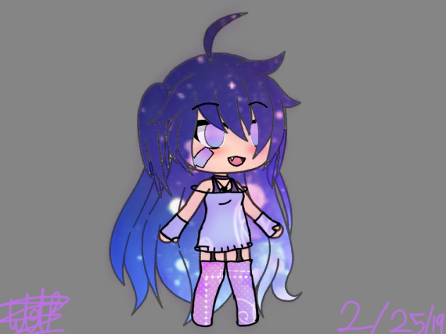 Pastell Galixiy girl speed paint