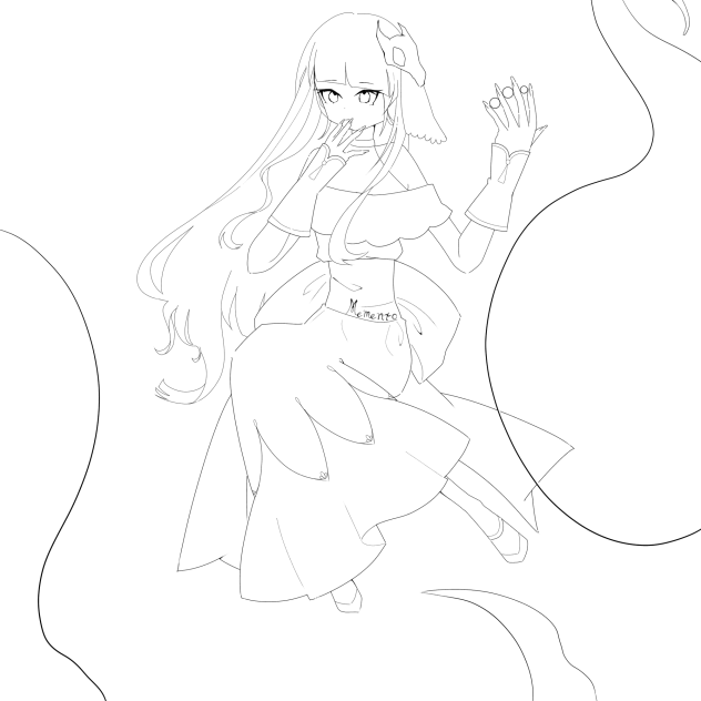 めめさん　線画