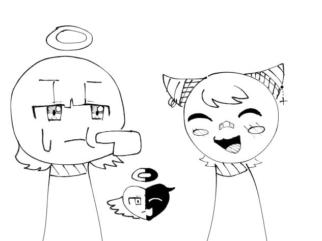 モノクロを手描きで(加工使わずという事)描いてみた