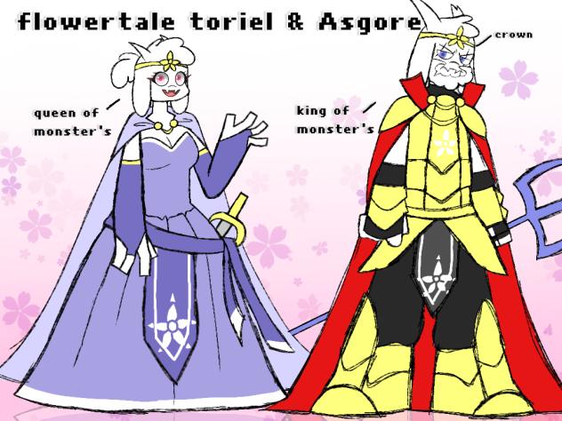 flowertale toriel and asgore