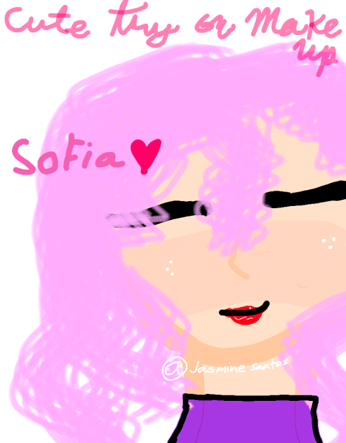 Trying-on cute make up - ibisPaint