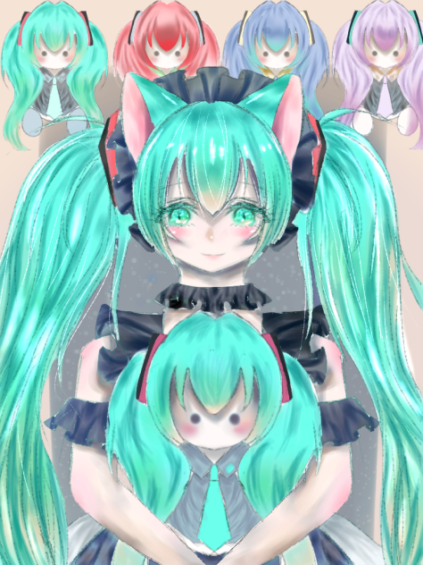 猫耳メイドの初音ミクちゃん - ibisPaint