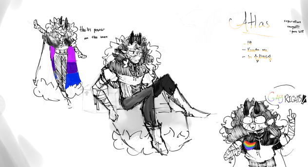 Scribbles of one of my OCs