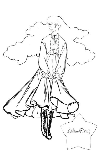 Clouds coloring page