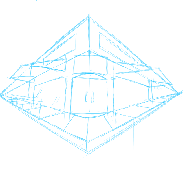 perspective 2 blind points practice - ibisPaint