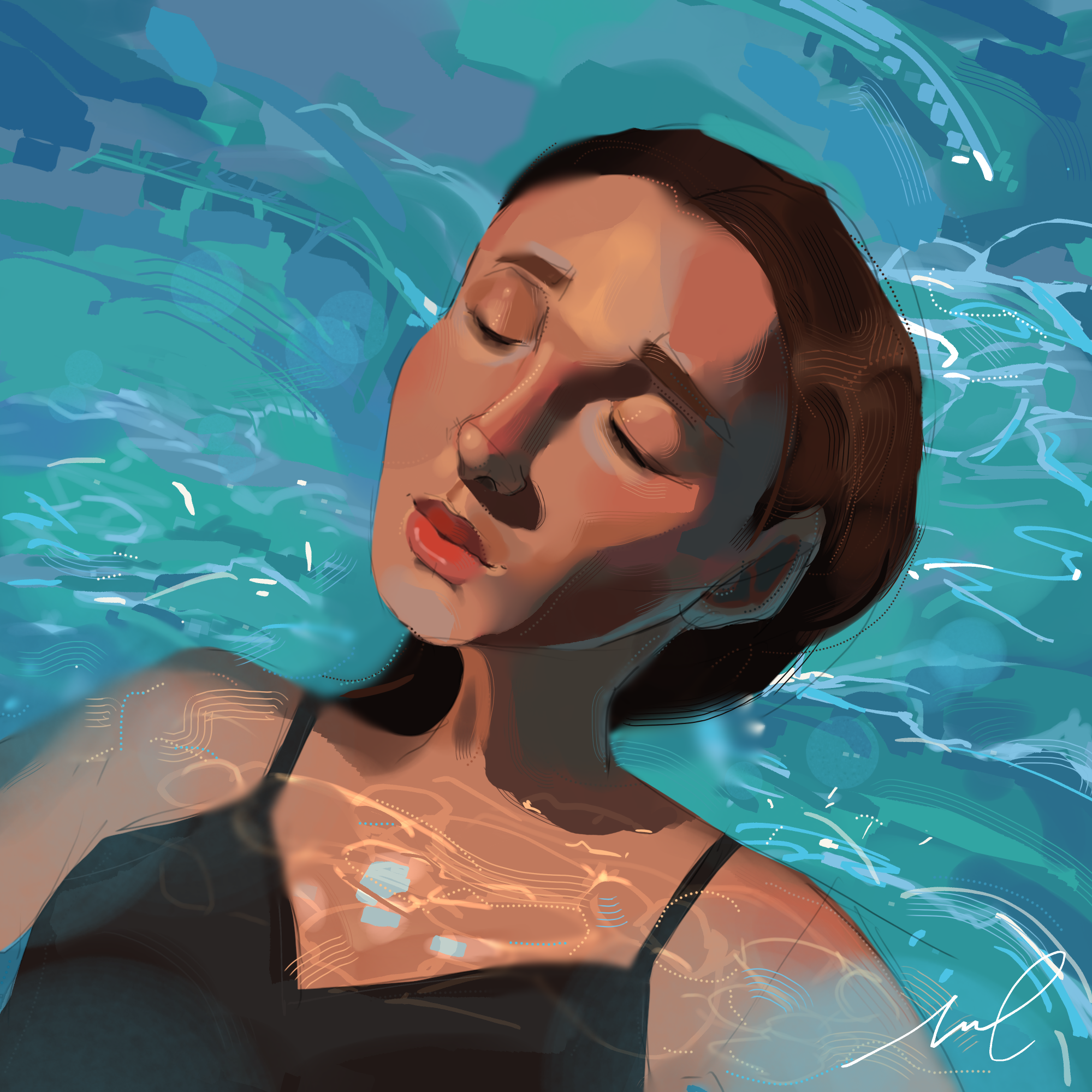 recreation of ☀️🏞 - ibisPaint