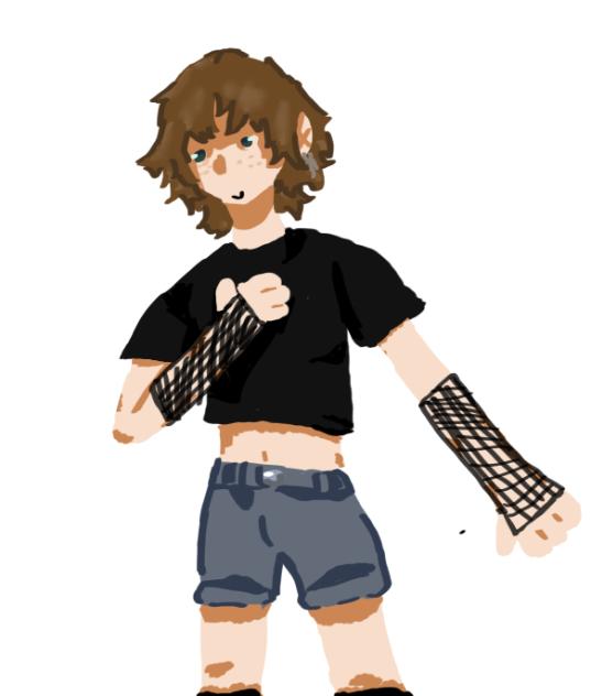 I drew my partner as a femboy