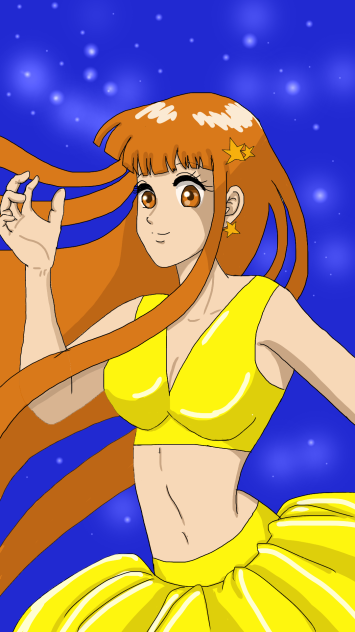 星空と女の子