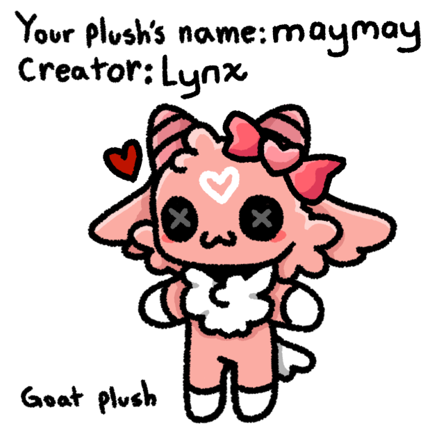 Goat plushie