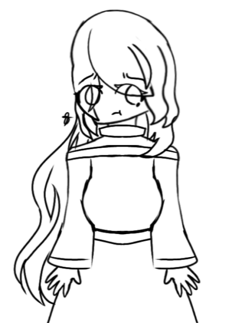 A Girl thats Confused Sketch