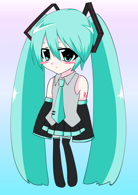 初音ミク描いたよー