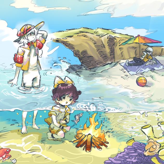 camping at the beach - ibisPaint